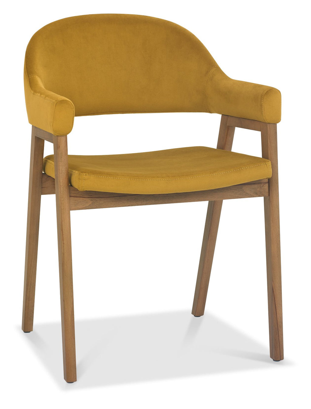 6049-09U-VMU Upholstered Chair - Mustard Velvet (Pair)