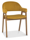 6049-09U-VMU Upholstered Chair - Mustard Velvet (Pair)