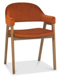 6049-09UA-VRU Upholstered Arm Chair - Rust Velvet (Pair)