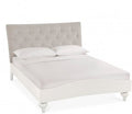 6290-43BD 135Cm Upholstered Bed - Diamond Stitch - Pebble Fabric