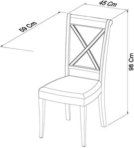X Back Chair - Ivory Bonded Leather