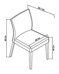 Upholstered Chair - Black Gold Fabric (Pair)