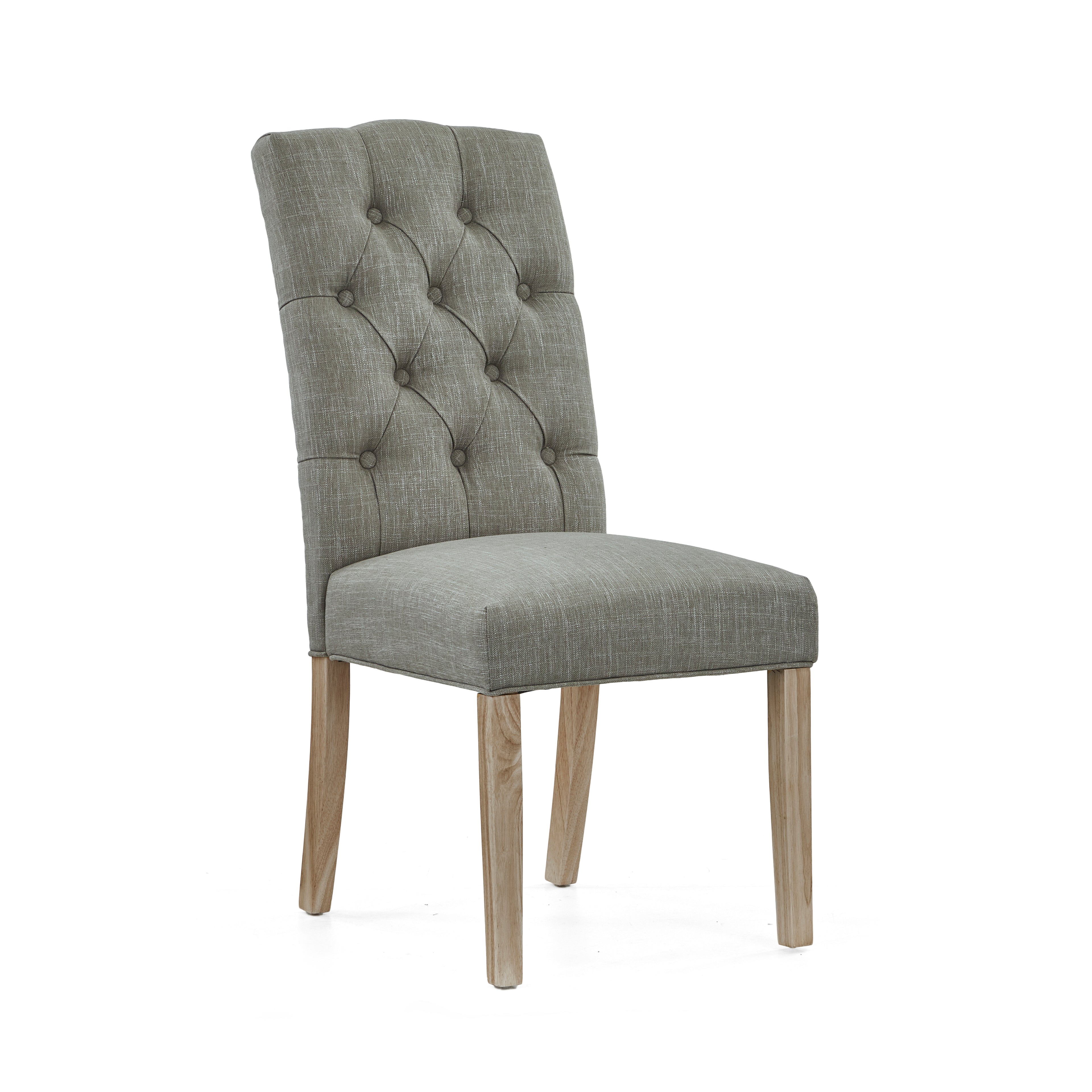 8495 Chelsea Chair - Grey KD - White Wash Leg