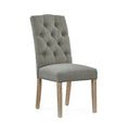 8495 Chelsea Chair - Grey KD - White Wash Leg