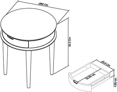 Lamp Table With Drawer