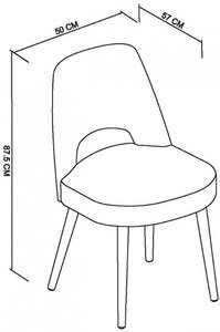 Upholstered Chair - Dark Fabric