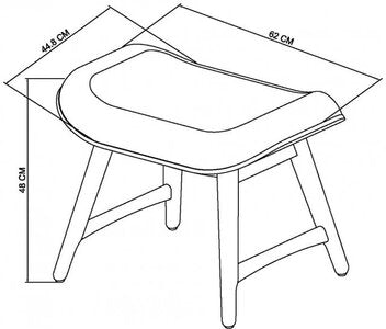 Foot Stool - Dark Fabric (Single)