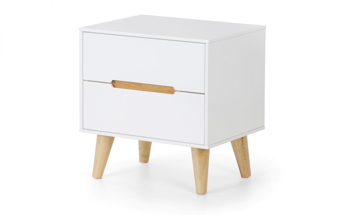ALI201 2 Drawer Bedside White