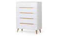 ALI203 5 Drawer Chest White