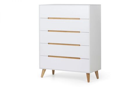 ALI203 5 Drawer Chest White