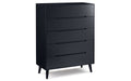ALI213 5 Drawer Chest - Anthracite