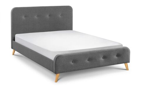 Curved Retro Buttoned Bed 135Cm