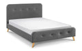 AST202 Curved Retro Buttoned Bed 150Cm