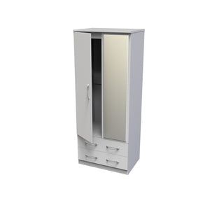 2ft6in 2 Drawer Mirror Robe