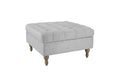 Abt-314-LTGY Button Top Storage Ottoman - Light Grey