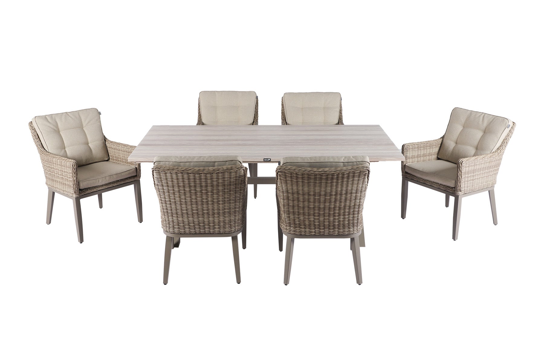 Hartman Arley 6 Seater Weave Rectangular Dining Set