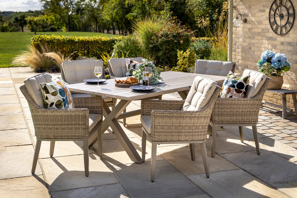 Hartman Arley 6 Seater Weave Rectangular Dining Set