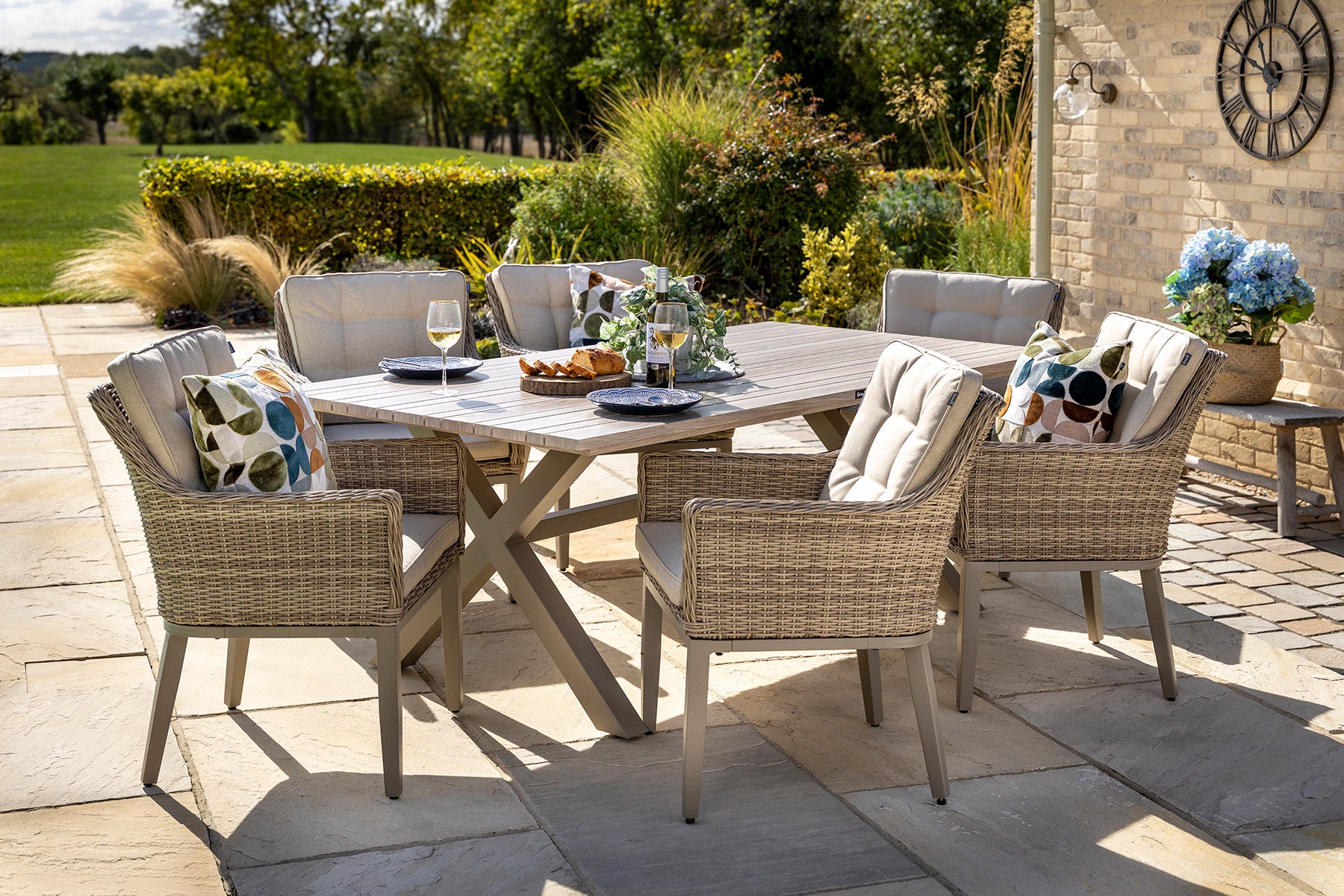 Hartman Arley 6 Seater Weave Rectangular Dining Set