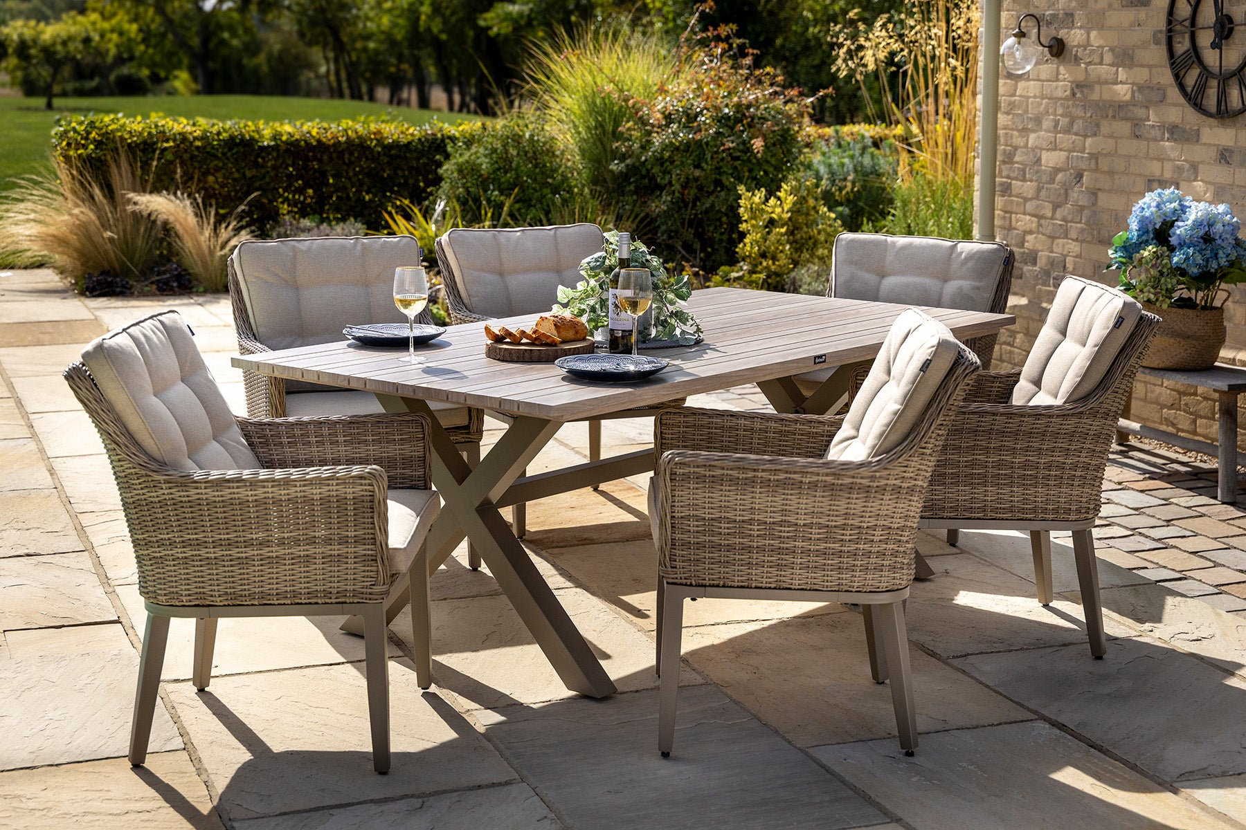 Hartman Arley 6 Seater Weave Rectangular Dining Set