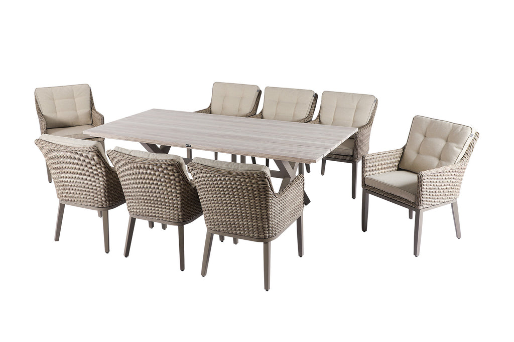 Hartman Arley 8 Seater Weave Rectangular Dining Set