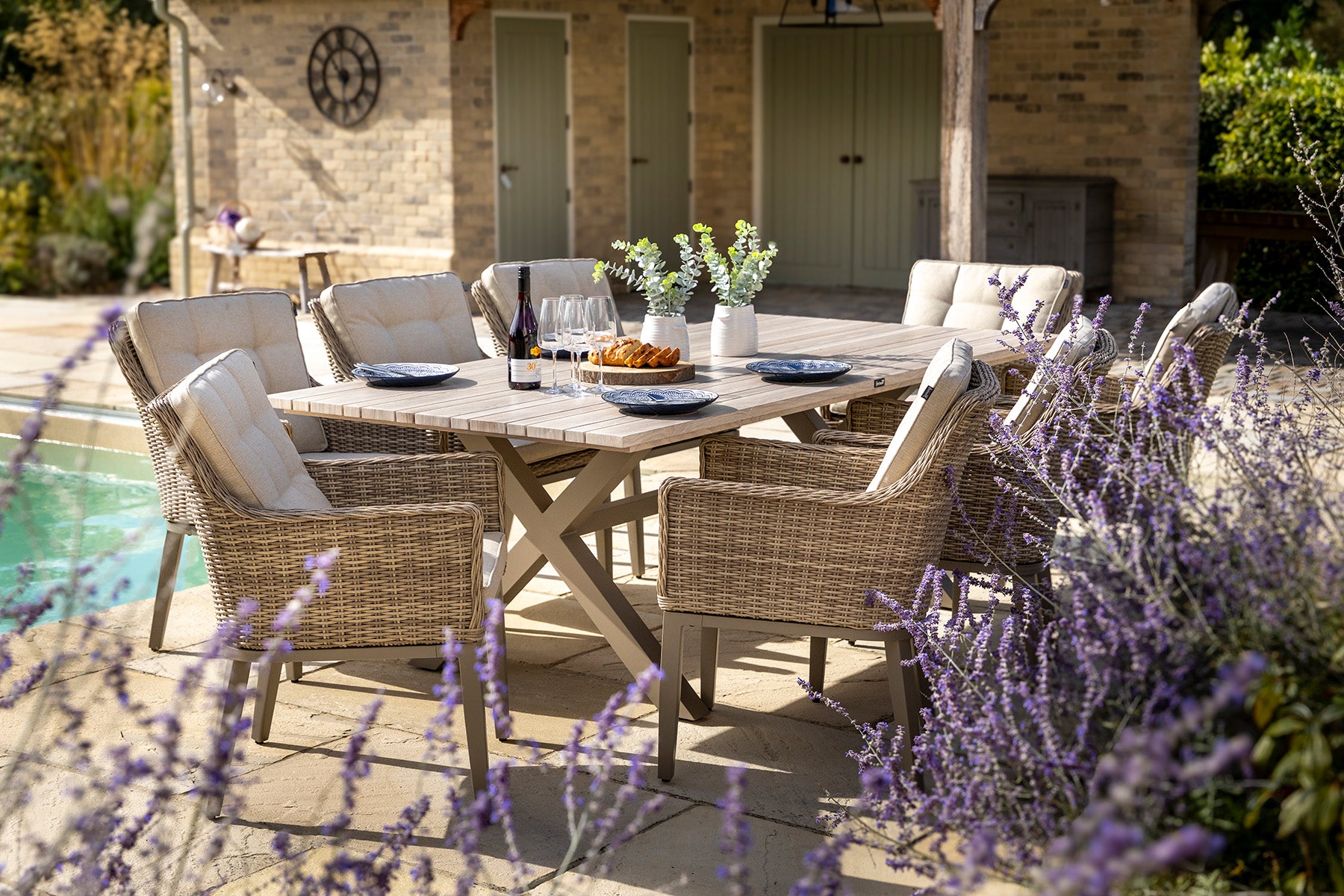 Hartman Arley 8 Seater Weave Rectangular Dining Set
