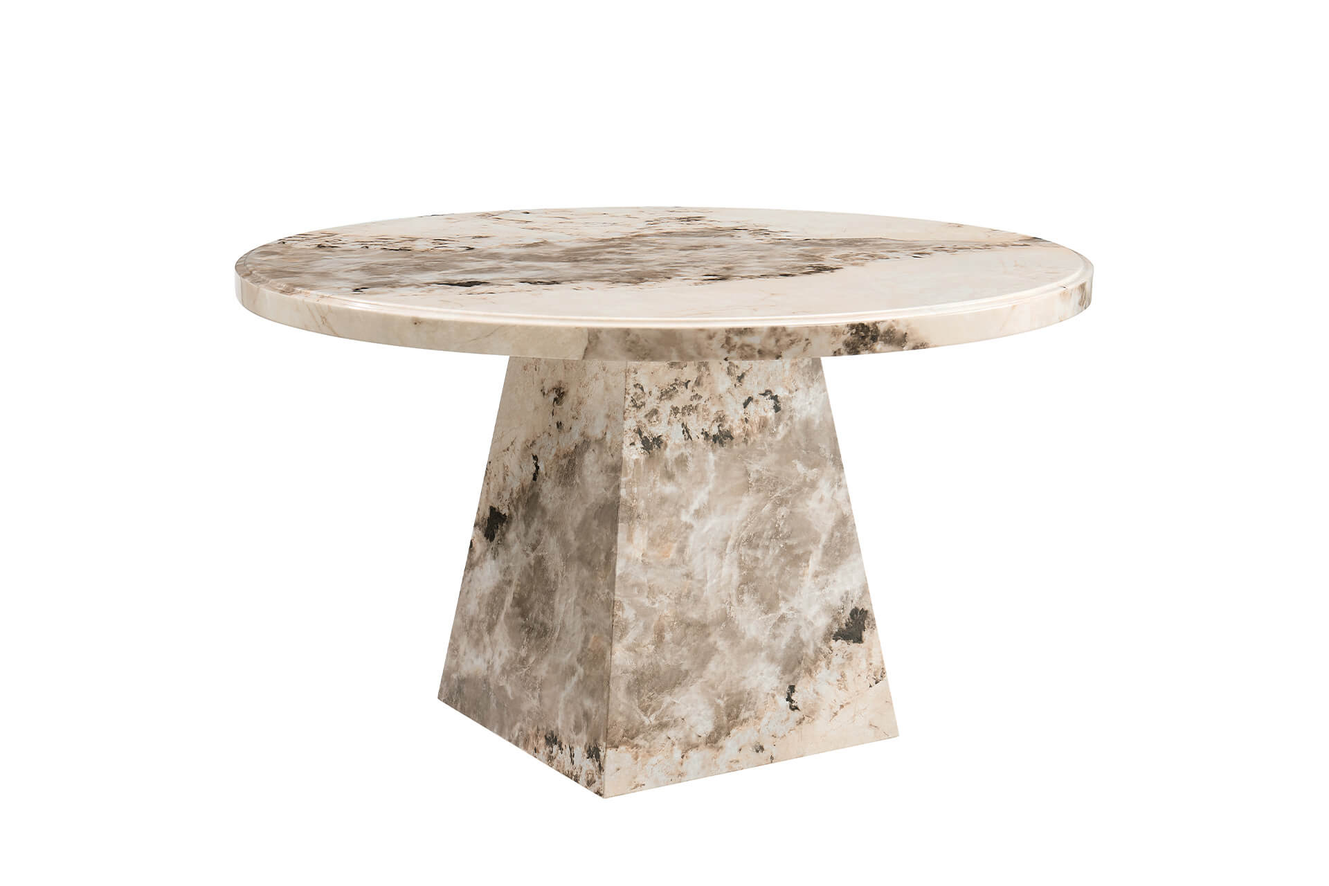 Ats-130-MO Round Dining Table 1300 - Mottled Mocha