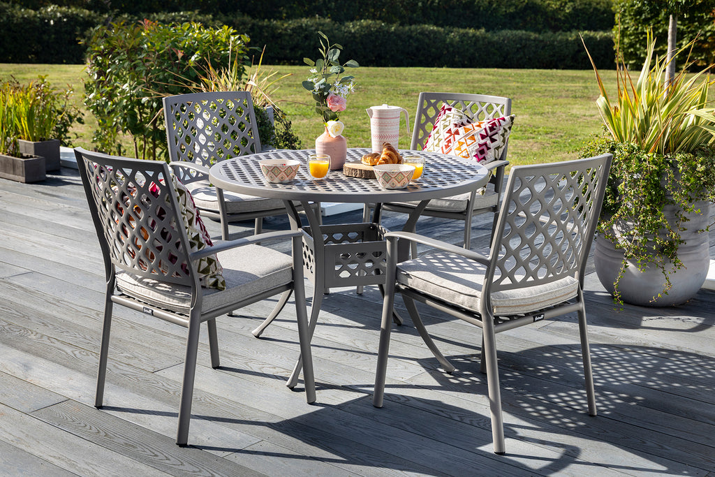 Hartman Avebury 4 Seat Dining Set in Crimini / Moon