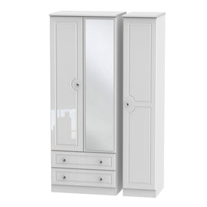BAL142 Tall Triple 2 Drawer Mirror Robe