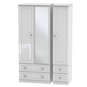 BAL152 Triple 2 Drawer Mirror + Drawer Robe
