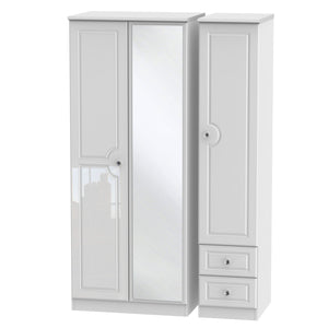 BAL157 Triple Mirror + Drawer Robe