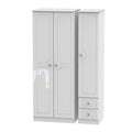 BAL160 Tall Triple Plain + Drawer Robe