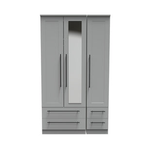 Tall 3 Door Centre Mirror Drawer Robe