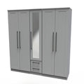 BEV191 Tall 5 Door 2 Drawer Centre Mirror Robe