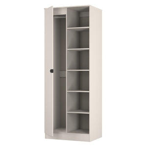 Tall 2Ft6In 1 Door With Shelves Robe