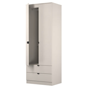 Tall 2Ft6In 2 Drawer Robe