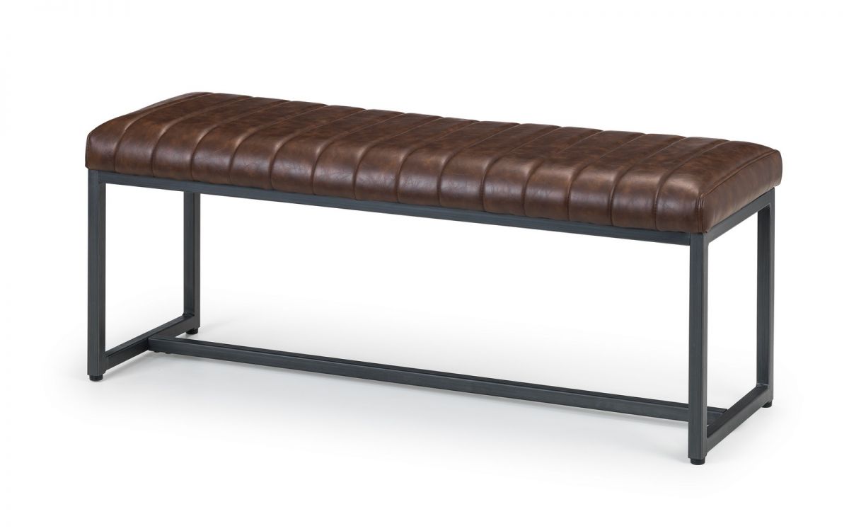BRO009 Upholstered Bench - Brown