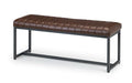 BRO009 Upholstered Bench - Brown