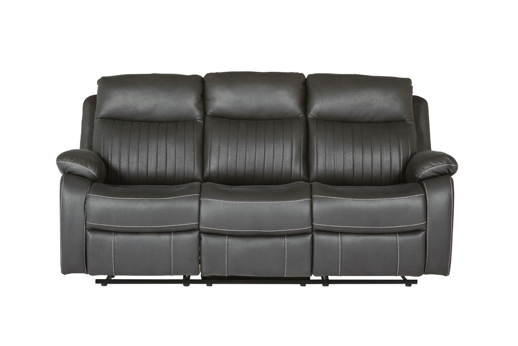 Bly-313-DKGY Match 3 Seater Manual Recliner - Dark Grey Match
