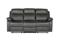 Bly-313-DKGY Match 3 Seater Manual Recliner - Dark Grey Match