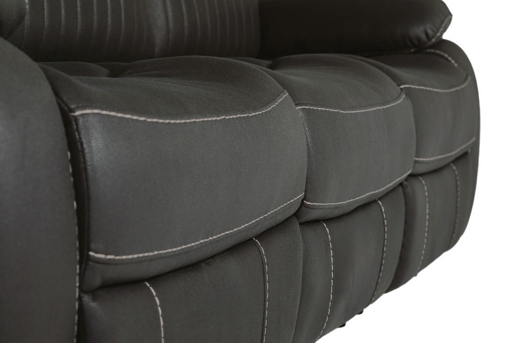 Bly-313-DKGY Match 3 Seater Manual Recliner - Dark Grey Match