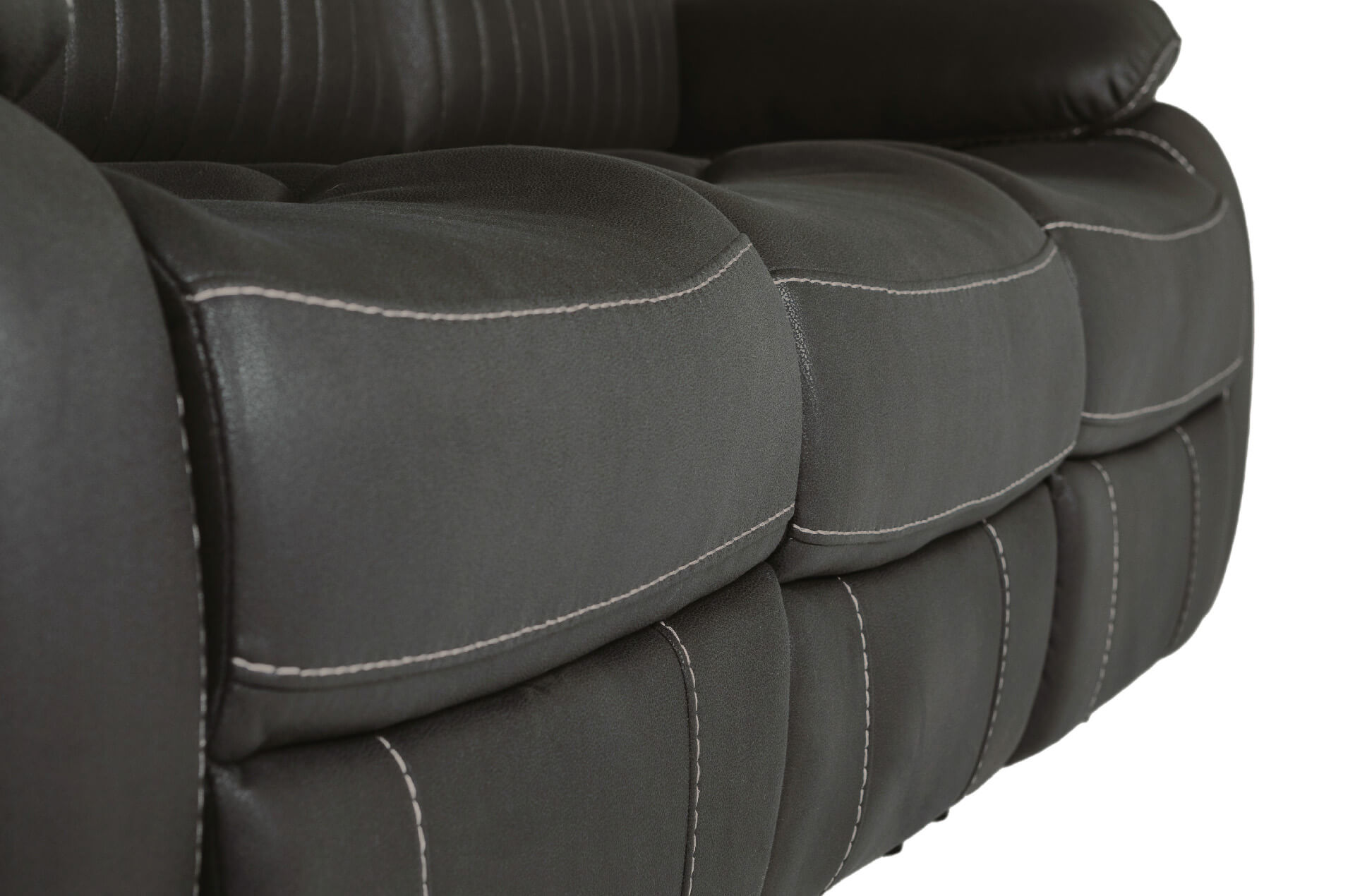 Bly-313-DKGY Match 3 Seater Manual Recliner - Dark Grey Match