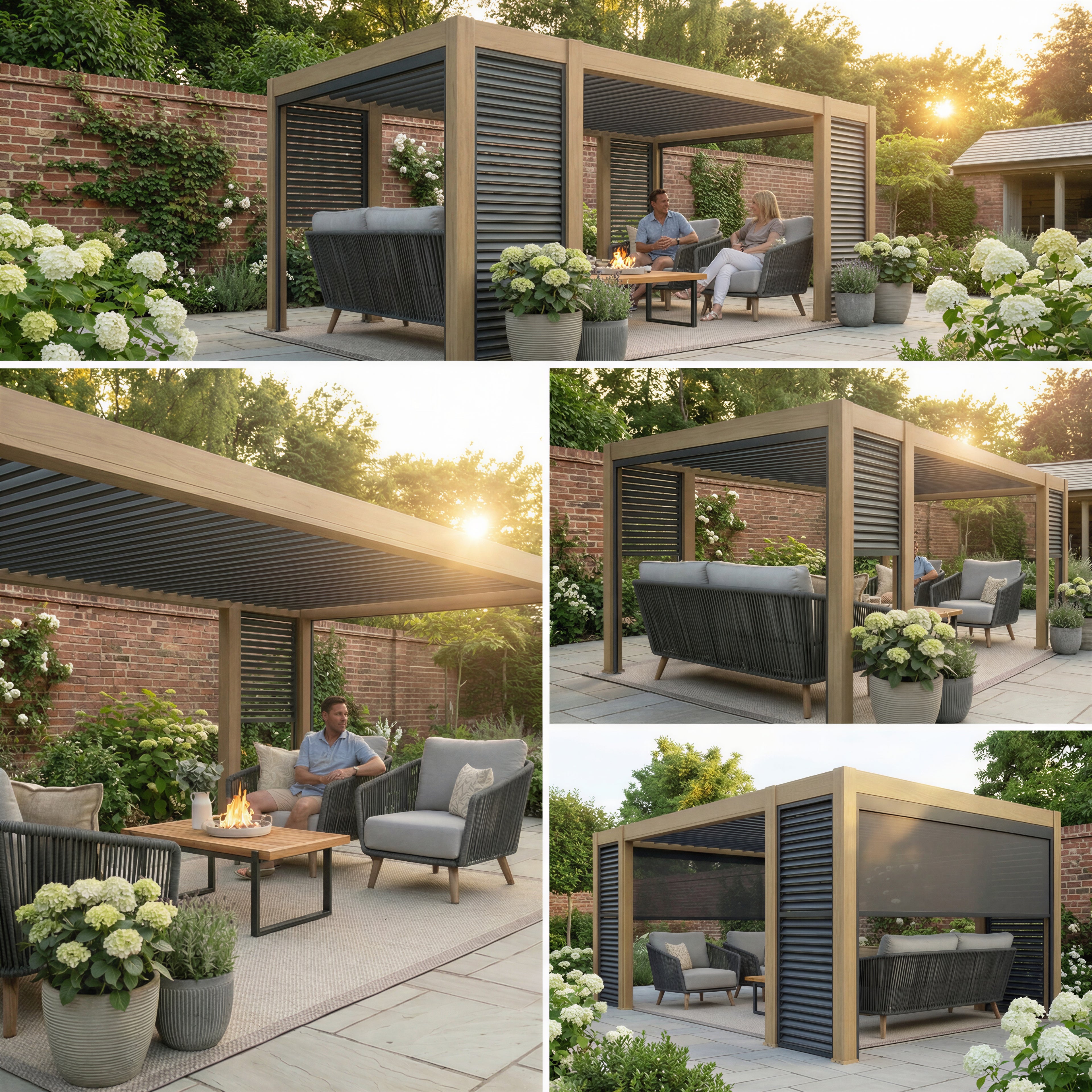 Bespoke Size Made To Measure Aluminium Pergolas UK