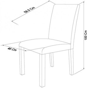 Square Back Chair - Cold Steel Fabric