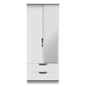 2ft6in 2 Drawer Mirror Robe