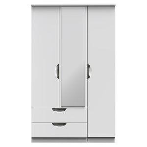 Triple 2 Drawer Mirror Robe
