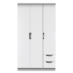 Tall Triple Plain + Drawer Robe