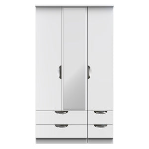 Tall Triple 2 Drawer Mirror + Drawer Robe