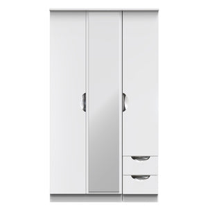 Tall Triple Mirror + Drawer Robe