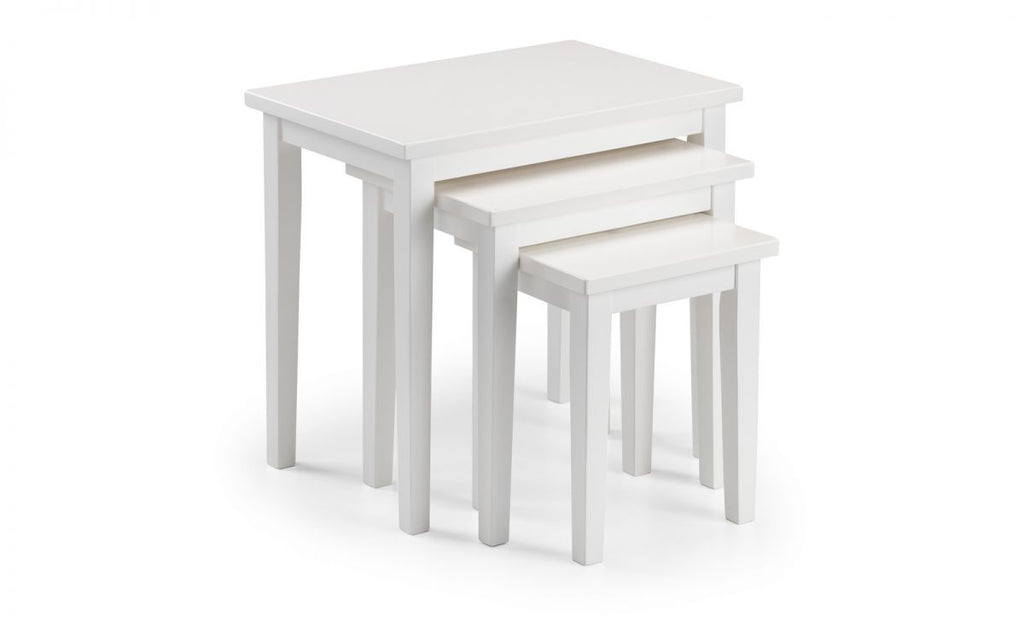 CLE014 Nest Of Tables - Pure White Finish