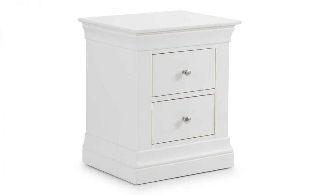 CLE201 2 Drawer Bedside - Surf White
